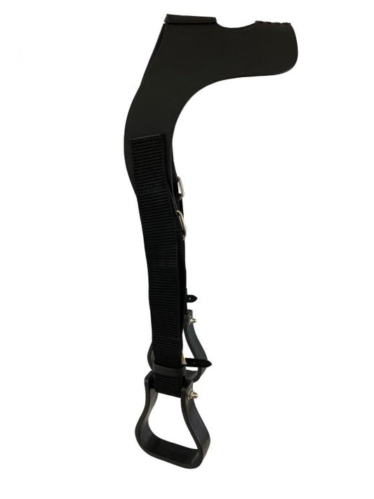 44958_BRN Saddlery Leather Buddy Stirrup With Plastic Stirrups