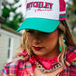 36175 Hitchley & Harrow Trucker Cap White/Hot Pink & Emerald Green