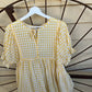 T1746-1 Yellow Gingham Top