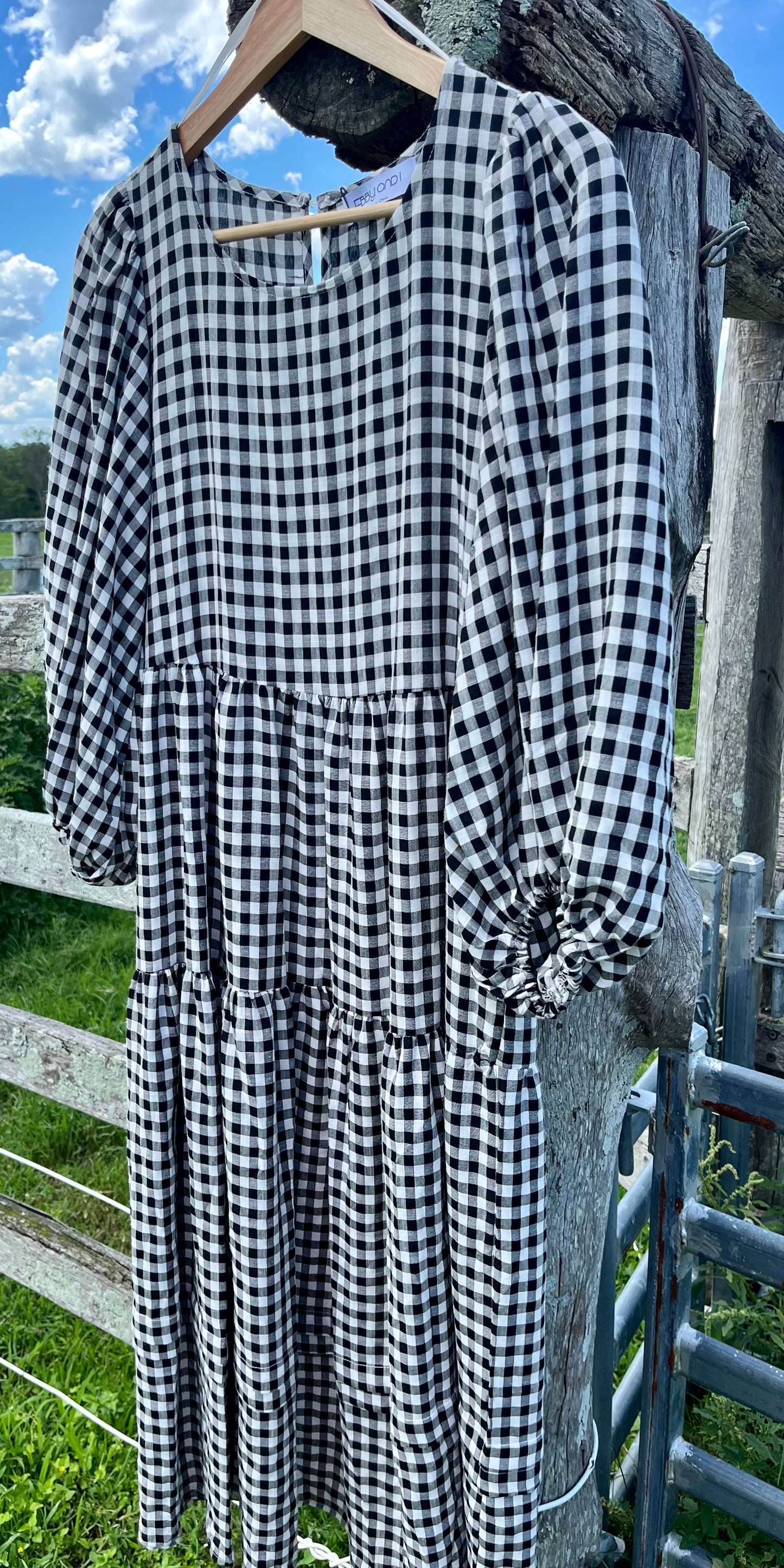 VV9436 Black Gingham Dress