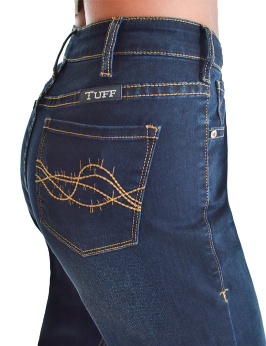 C01-JINDNC-DWH Cowgirl Tuff Women's Indigo Classic High Rise XL Leg