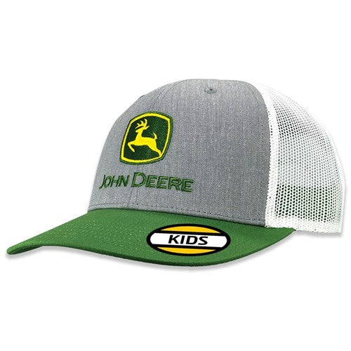 LP86080 John Deere Kid's Grey & Green Logo Cap