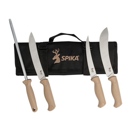 KRFC-KR01N  Spika Fieldcraft 4 Piece Knife Roll- Sandstorm