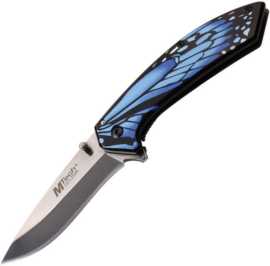 MTA1005BL MTech Butterfly Framelock A/O Blue