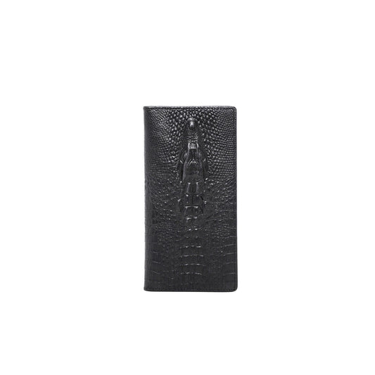 MW5111-A Brigalow Embossed Alligator Leather Black Wallet