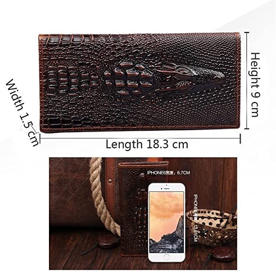 MW5111-A Brigalow Embossed Alligator Leather Black Wallet