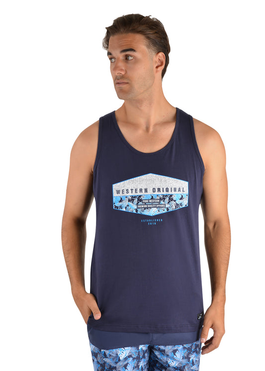 P2S1501599 Pure Western Men's Robertson Singlet