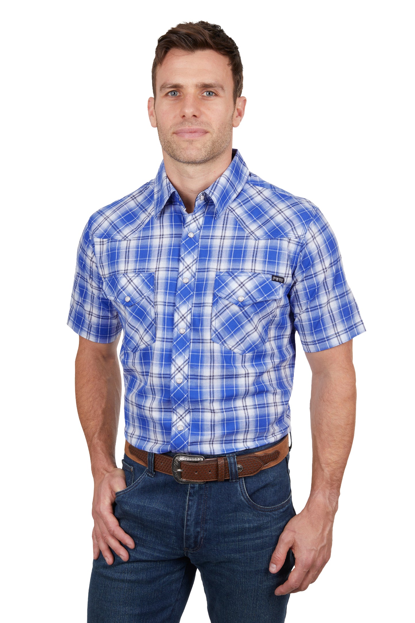 P4S1102958 Pure Western Men's Mark SS Shirt