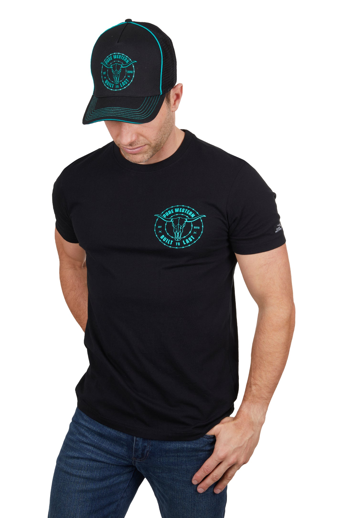 P4S1503959 Pure Western Men's Walker SS Tee