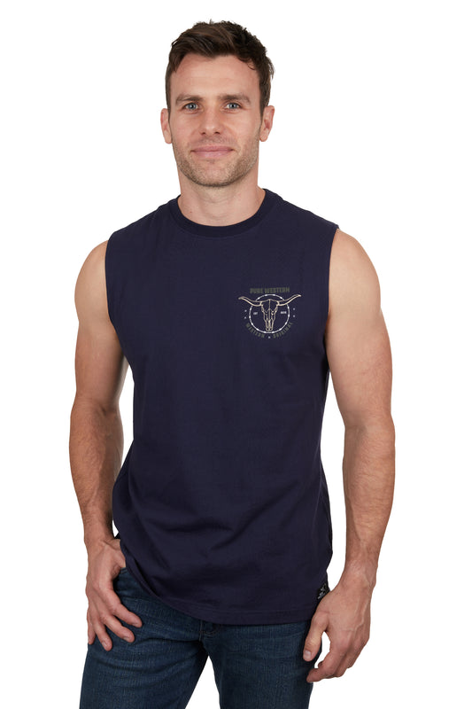 P4S1510964 Pure Western Men's Fred Muscle Tank