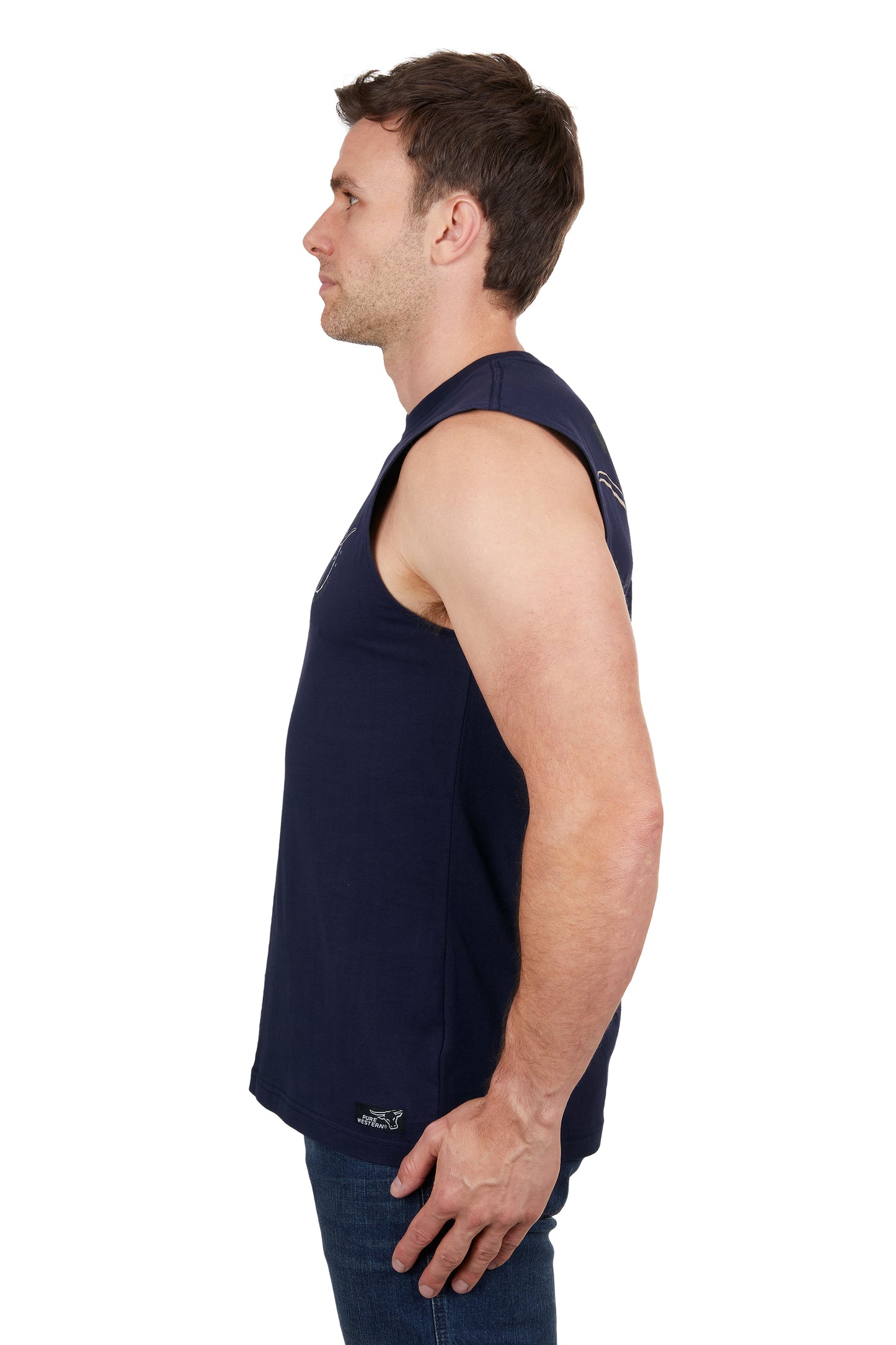 P4S1510964 Pure Western Men's Fred Muscle Tank