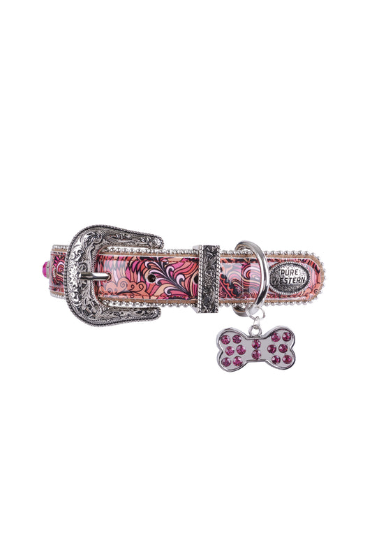 P4W2922CLR Pure Western Baxter Dog Collar Pink