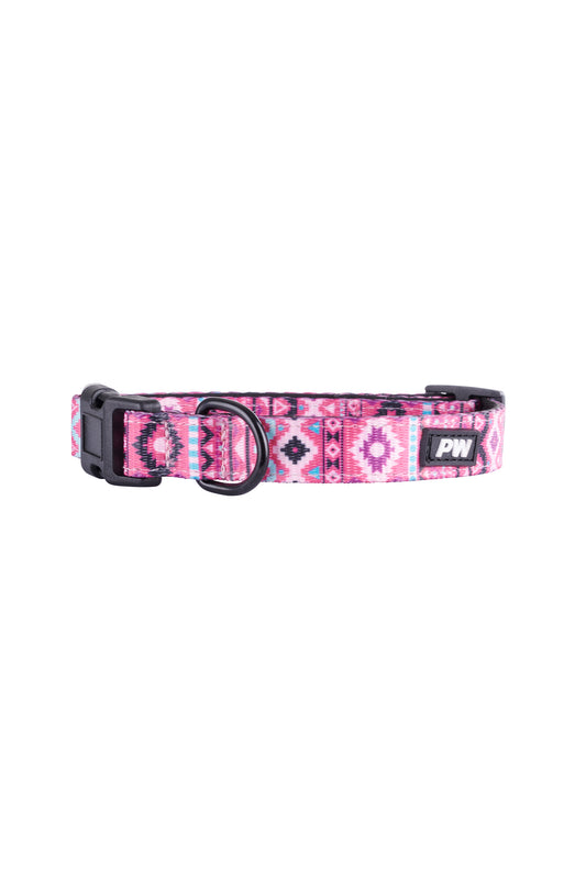 P4W2923CLR Pure Western Billie Dog Collar Pink