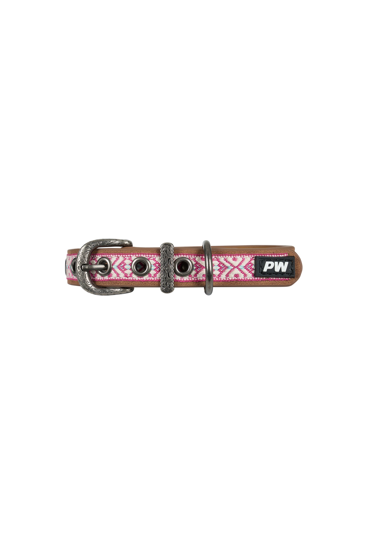 P5S2947CLR Pure Western Cosmo Dog Collar Pink