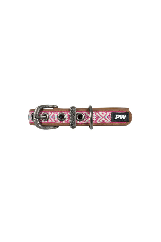 P5S2947CLR Pure Western Cosmo Dog Collar Pink