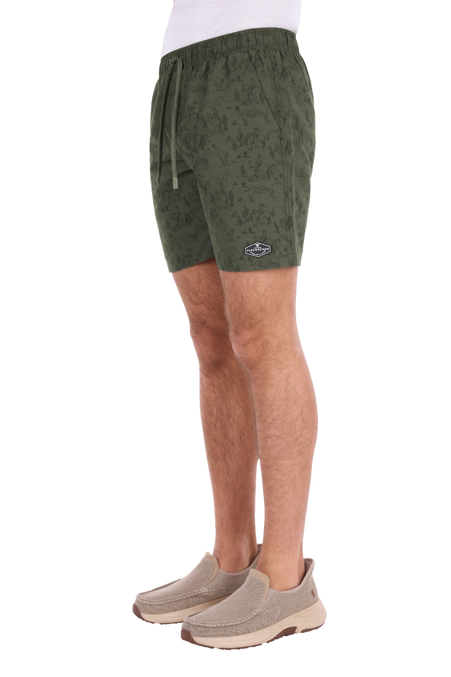 P6S1302324 Pure Western Men's Jimmy Boardshort Green