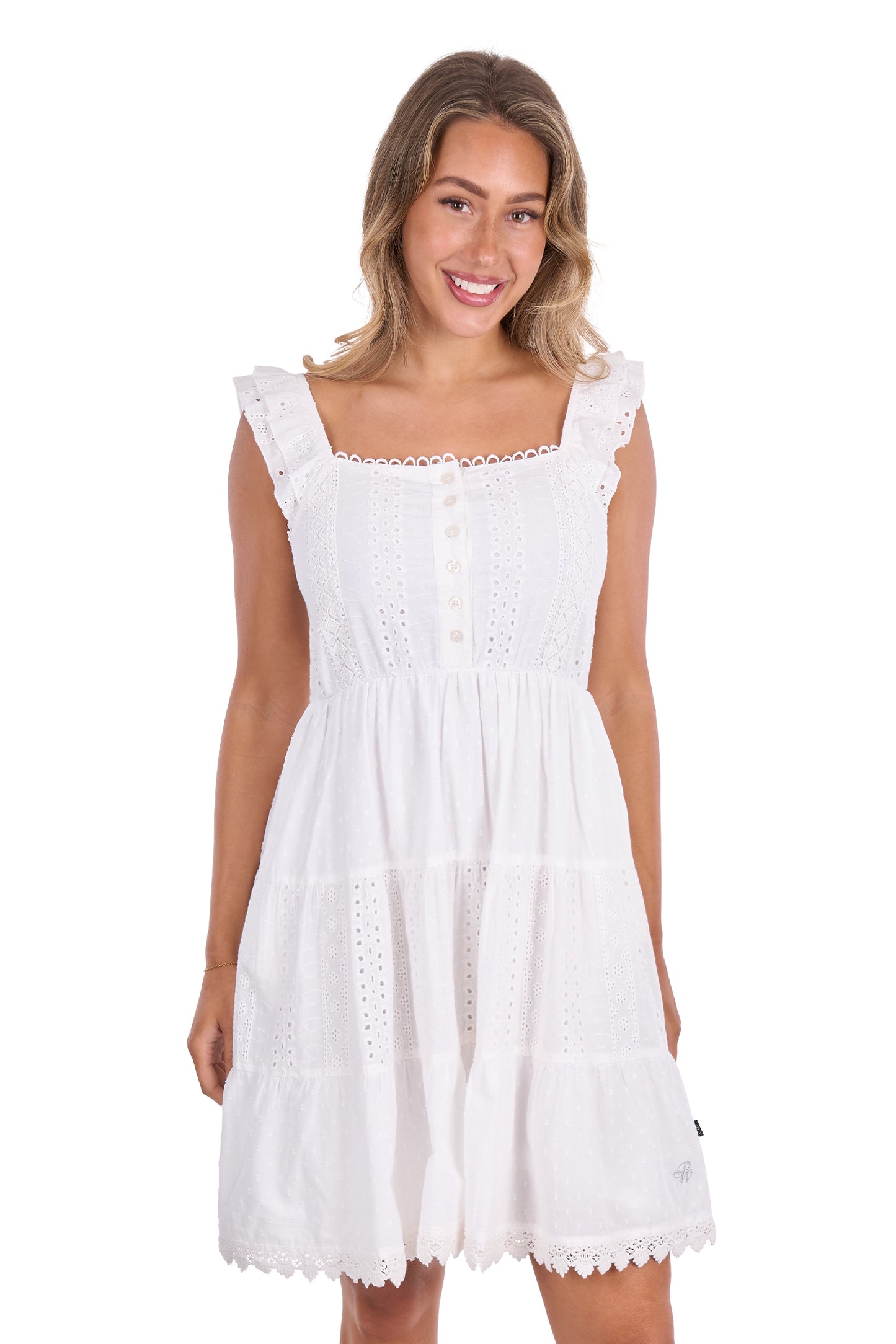 P6S2410271 Pure Western Women's Alison SL Dress White