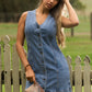 P6S2412268 Pure Western Women's Natasha Sleeveless Denim Dress
