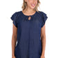 P6S2506263 Pure Western Women's Connie SL Blouse Dark Blouse