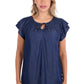 P6S2506263 Pure Western Women's Connie SL Blouse Dark Blouse