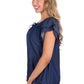 P6S2506263 Pure Western Women's Connie SL Blouse Dark Blouse