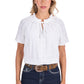 P6S2509194 Pure Western Women's Piper SS Blouse White