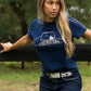 P6S2598277 Pure Western Women's Holly SS Tee Navy