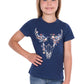 P6S5501292 Pure Western Girl's Bindi SS Tee Navy