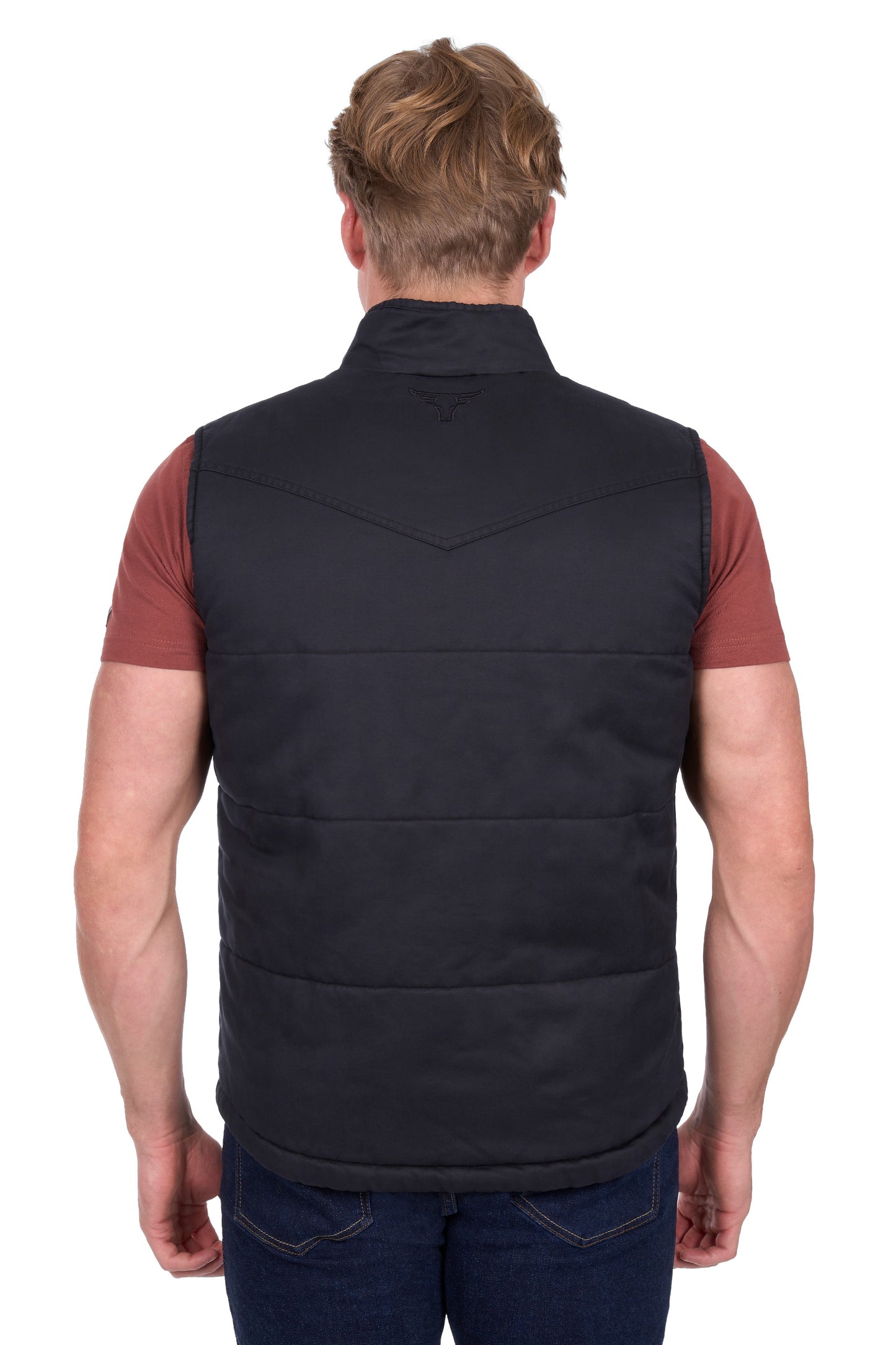 P6W1603180 Pure Western Men's Trevor Reversible Vest Charcoal