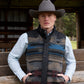 P6W1603180 Pure Western Men's Trevor Reversible Vest Charcoal