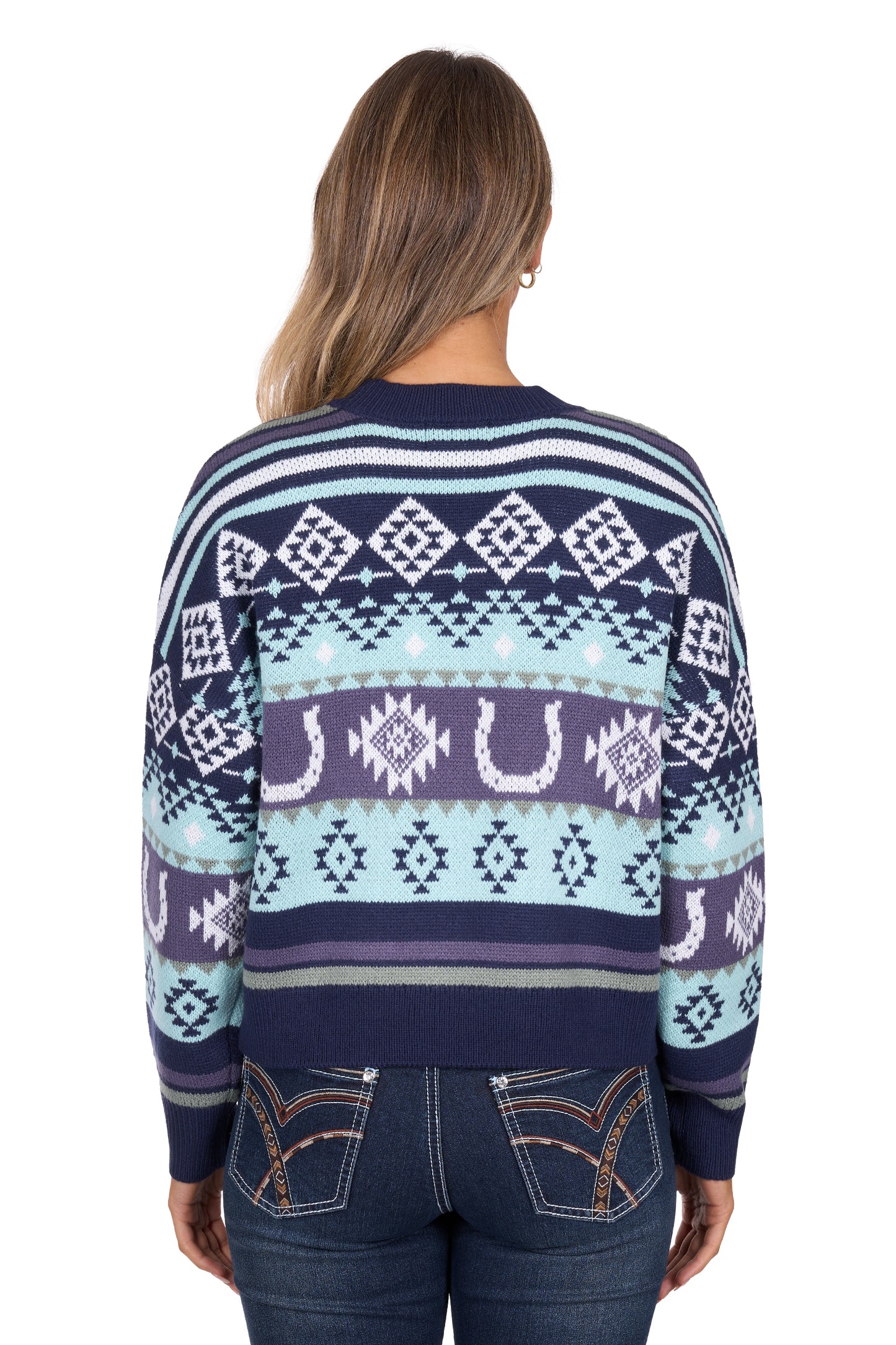 P6W2570227 Pure Western Margo Pullover Navy