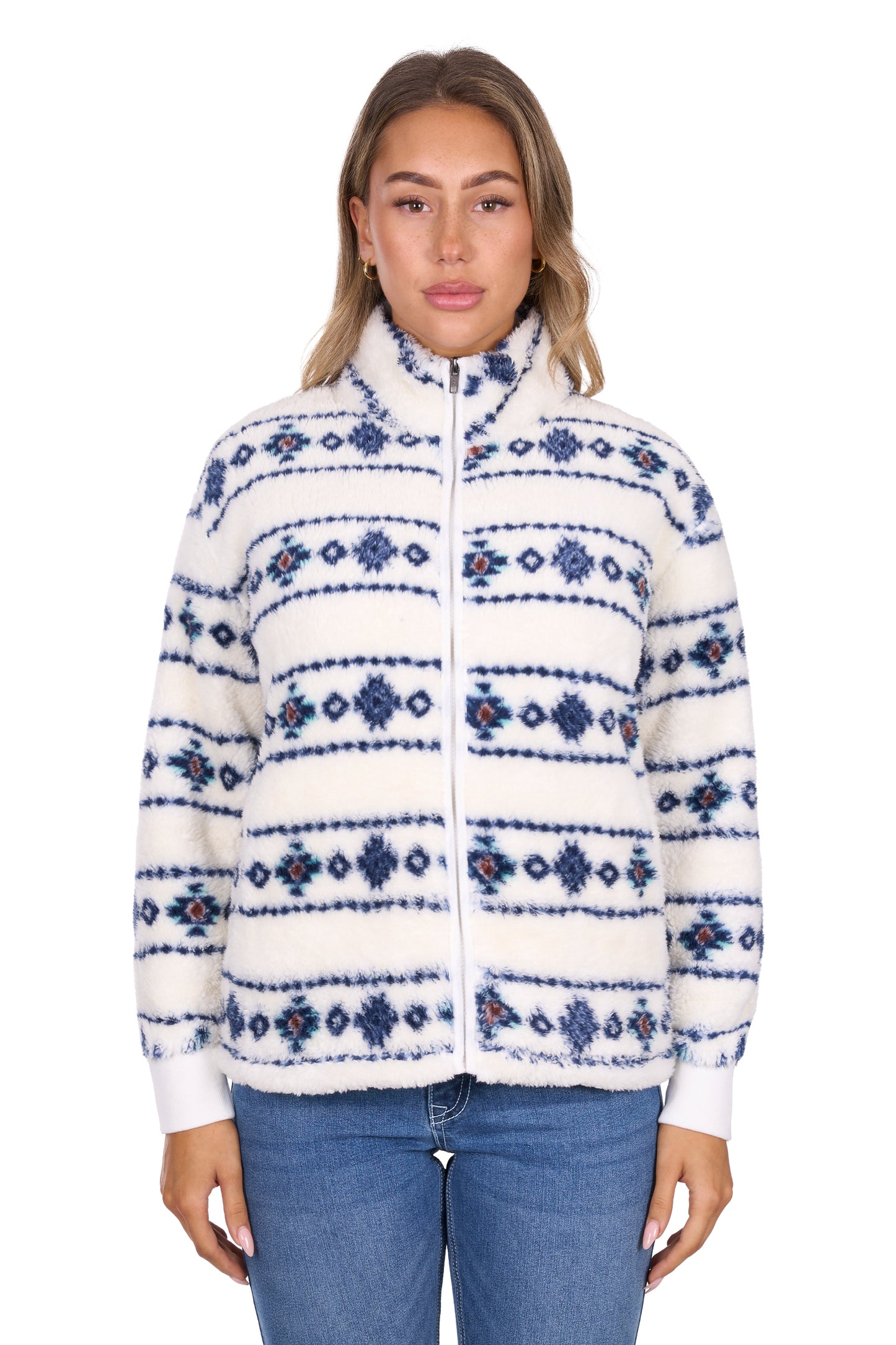 P6W2593219 Pure Western Women's Sharna Fleece Ivory