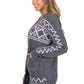 P6W2596230 Pure Western Cora Cardigan Charcoal Marle