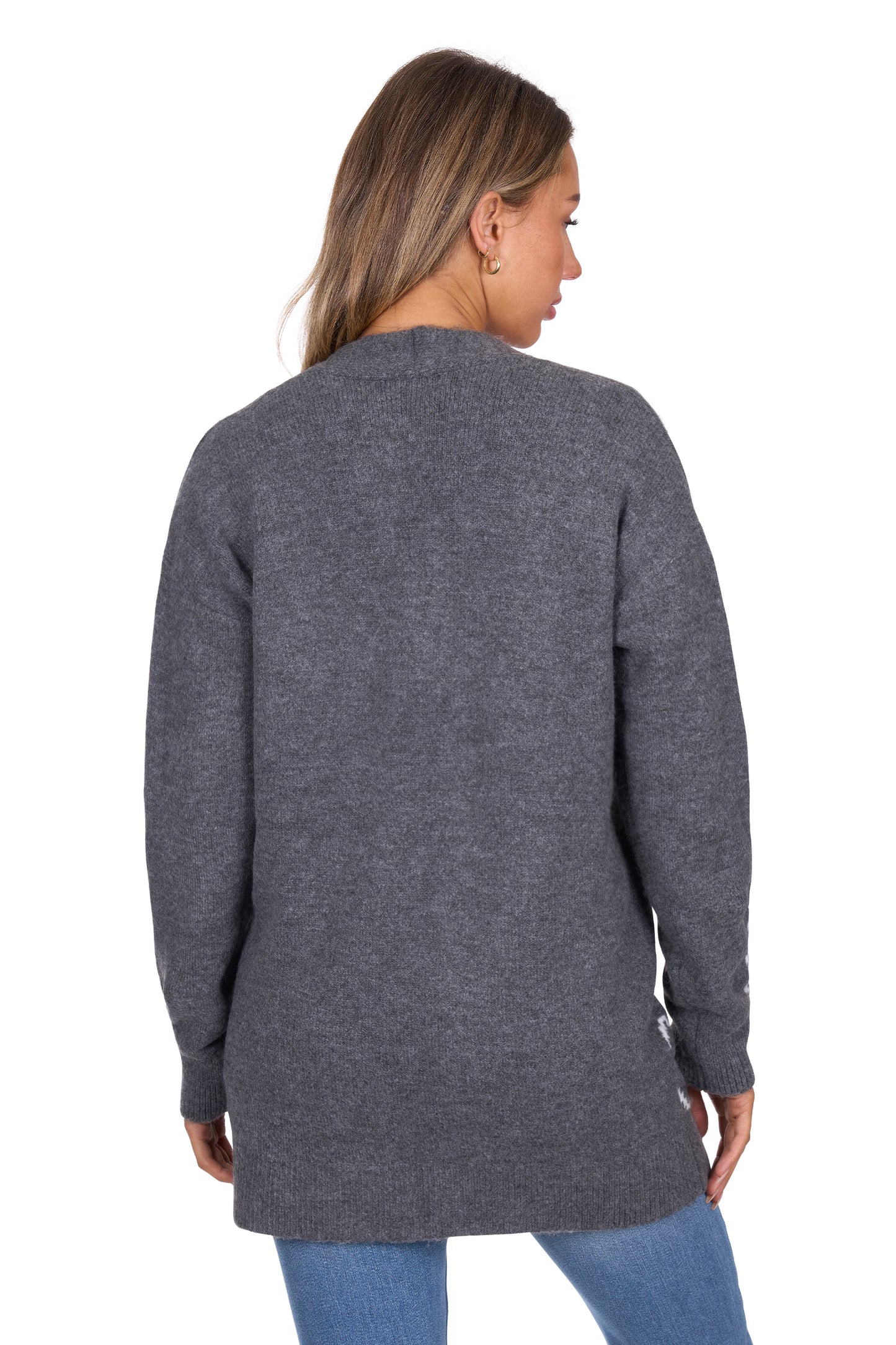 P6W2596230 Pure Western Cora Cardigan Charcoal Marle