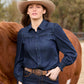 P6W2598204 Pure Western Daniela LS Shirt Blue
