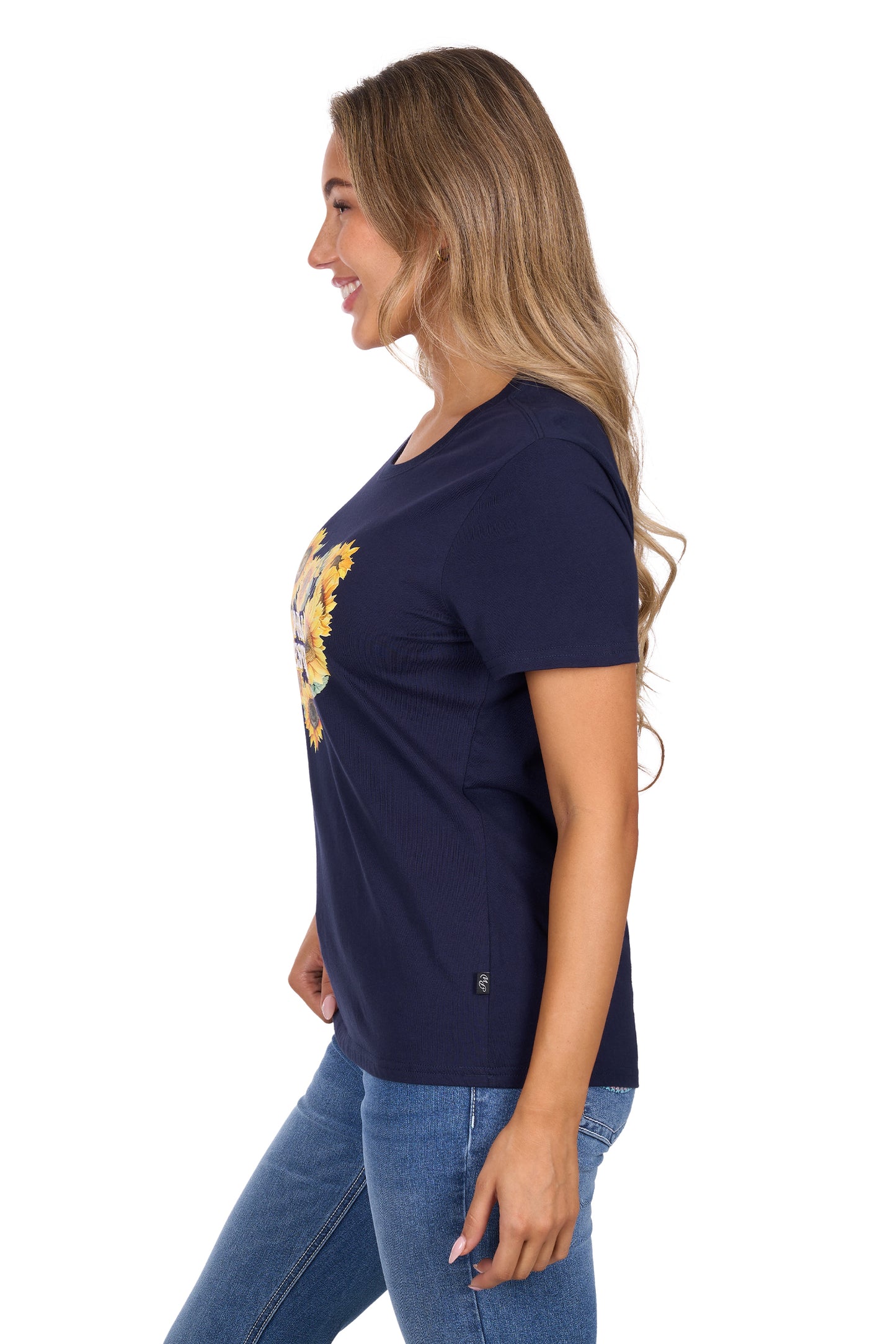P6W2598205 Pure Western Women's Marissa SS Tee Navy