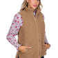 P6W2606222 Pure Western Women's Sherri Rev Vest Tan