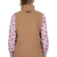 P6W2606222 Pure Western Women's Sherri Rev Vest Tan
