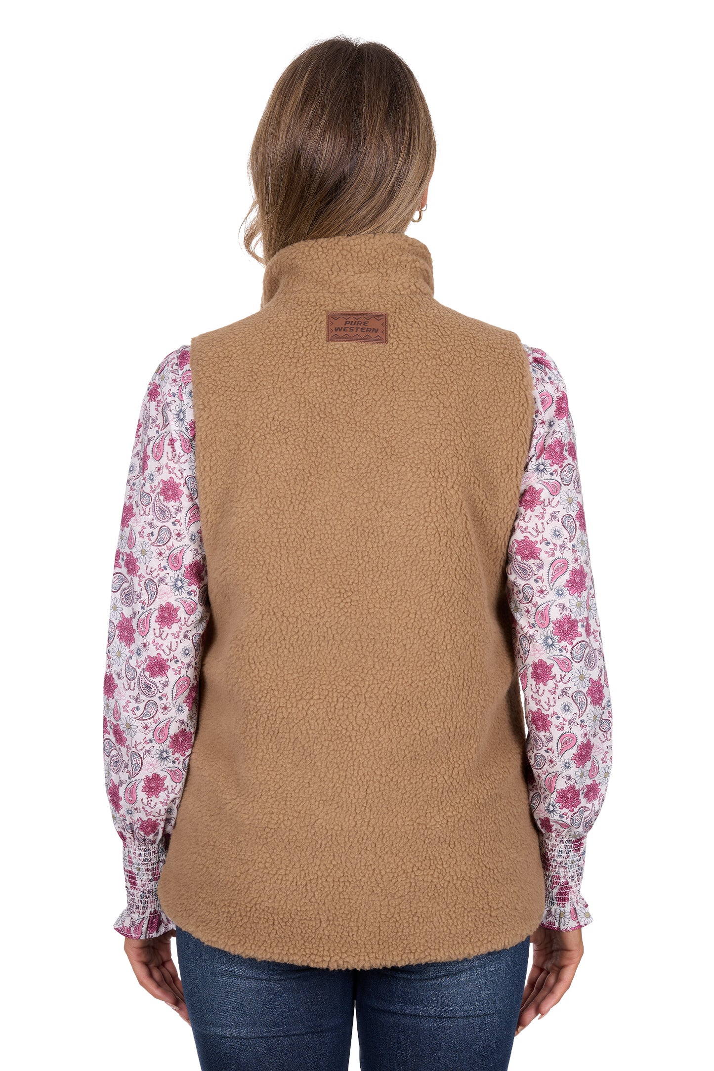 P6W2606222 Pure Western Women's Sherri Rev Vest Tan