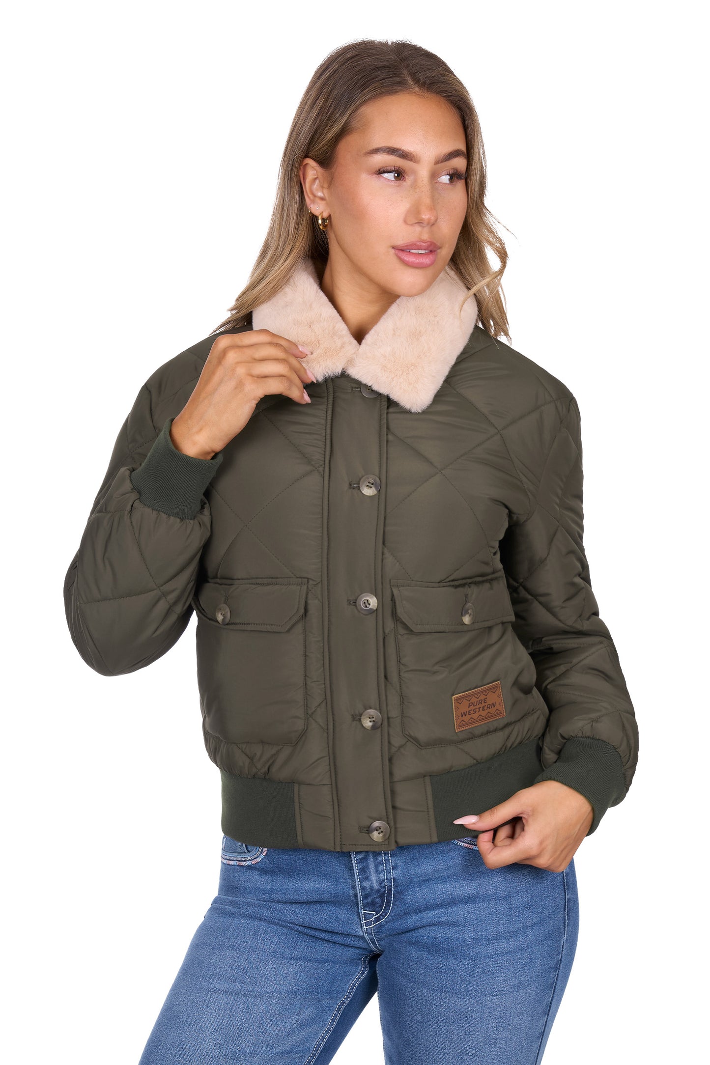 P6W2700221 Pure Western Women's Emelia Jacket Green