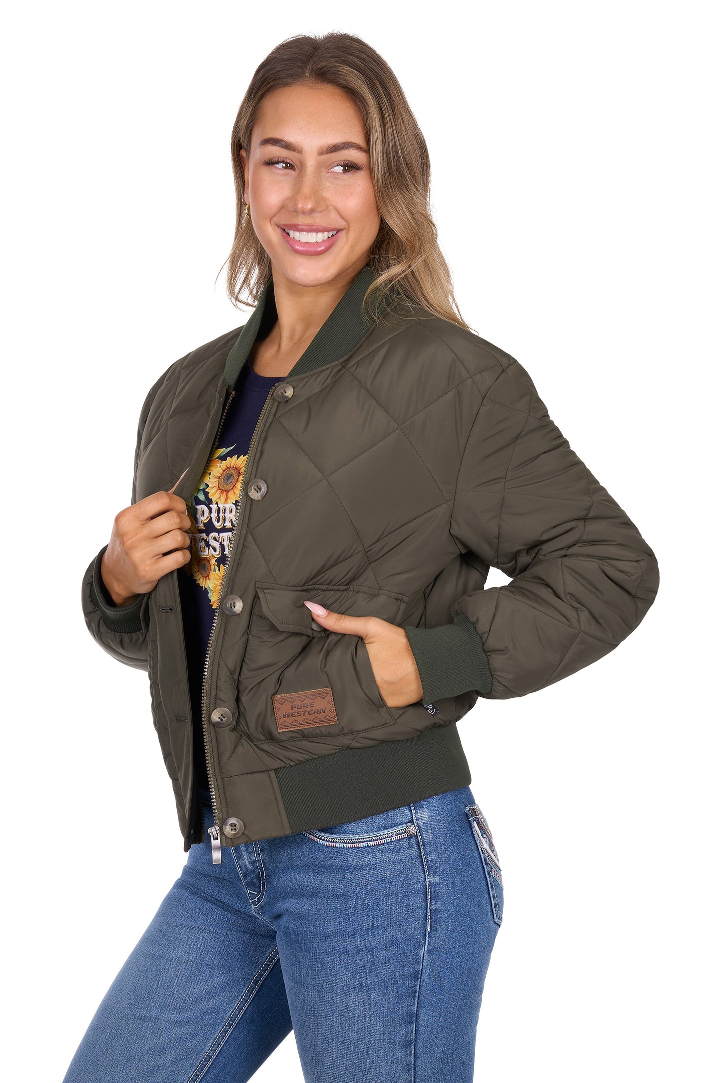 P6W2700221 Pure Western Women's Emelia Jacket Green