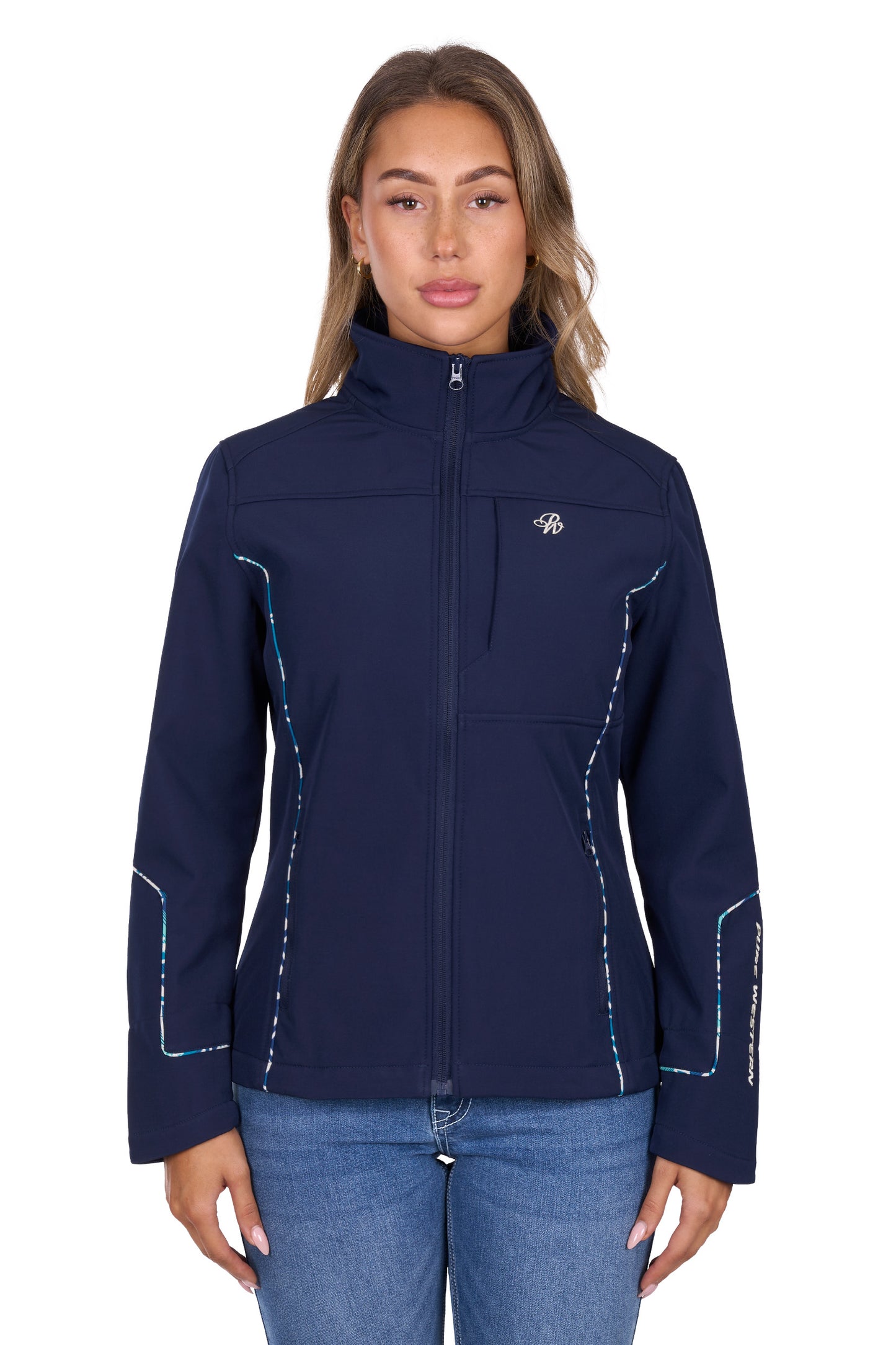 P6W2703225 Pure Western Corine Softshell Jacket Navy