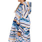 P6W2935SNU Pure Western Aztec  Snuggle Hoodie Natural/Blue