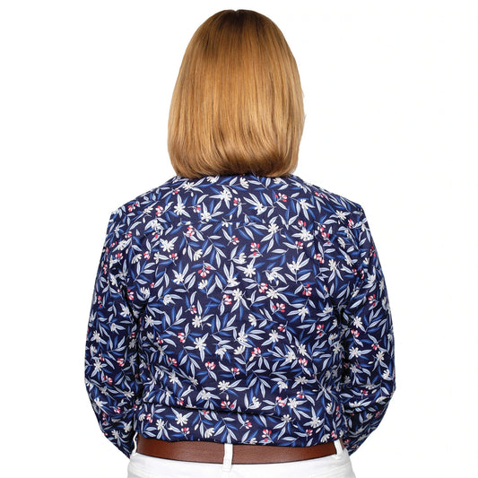 WWLS2218 Just Country Women's Abbey Navy Floral LS Shirt