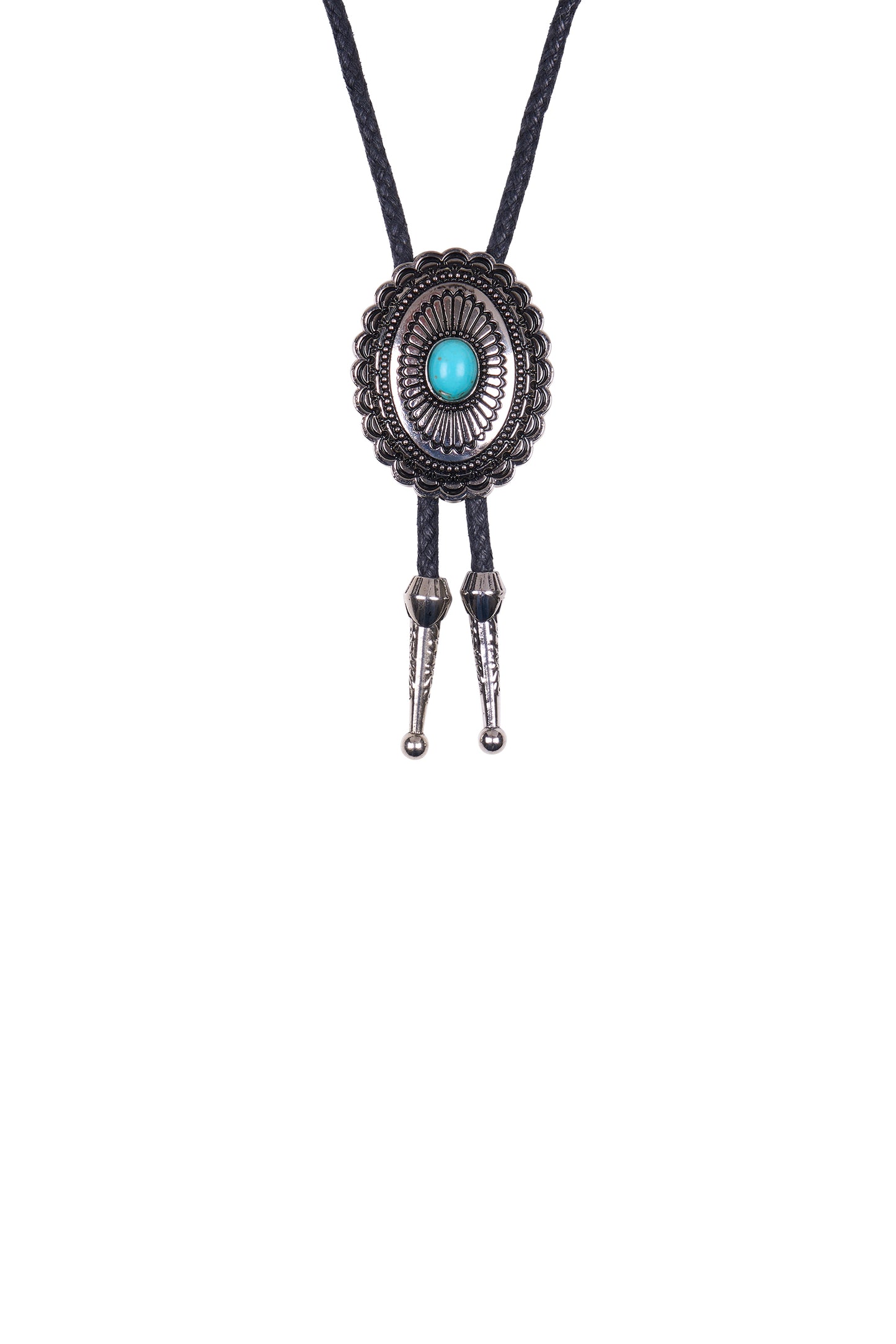 PCP1975BOL Pure Western Turquoise Stone Bolo Tie