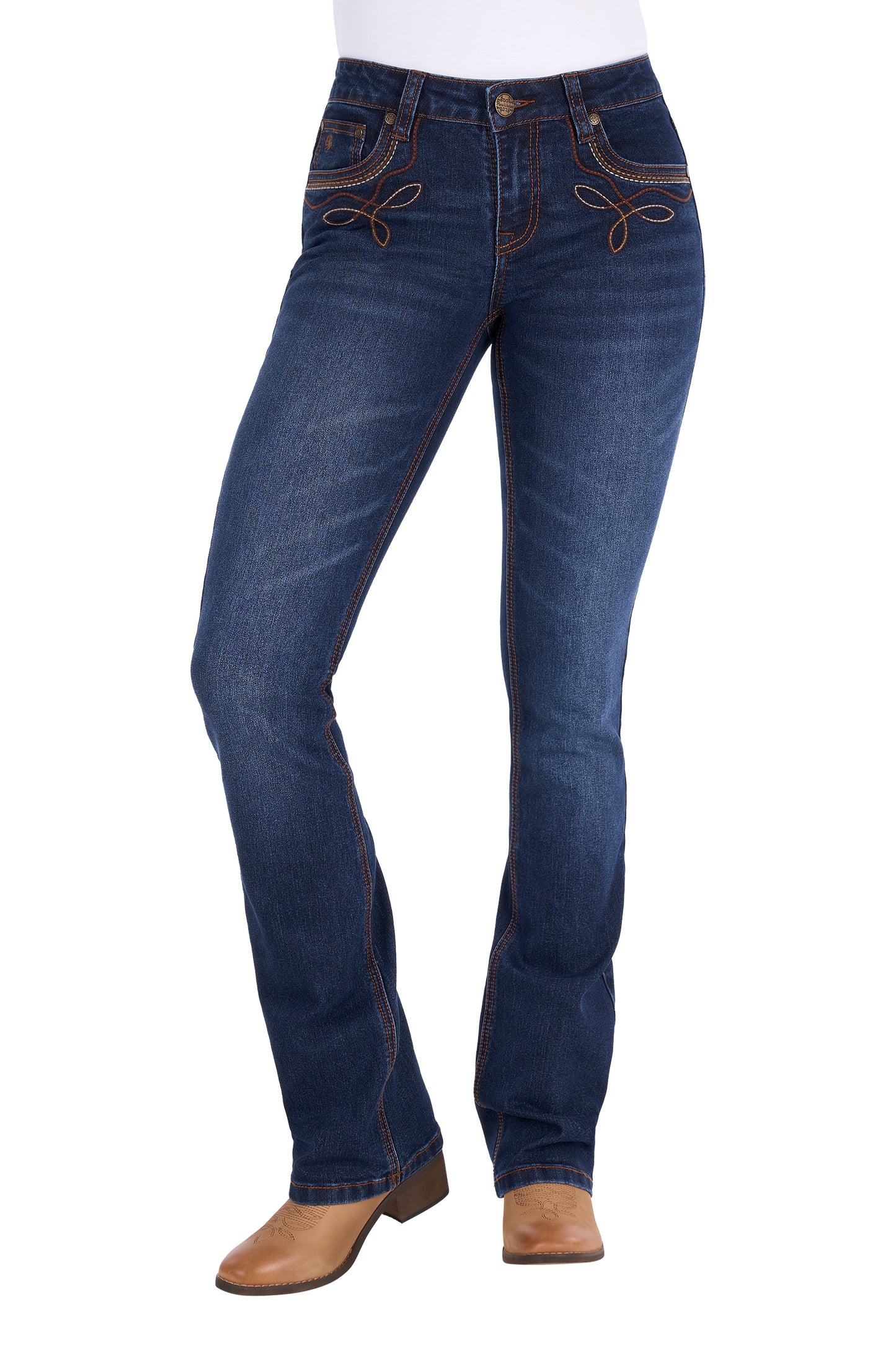 PCP2208335 Pure Western Women's Eden Boot Cut Jean 34 Leg