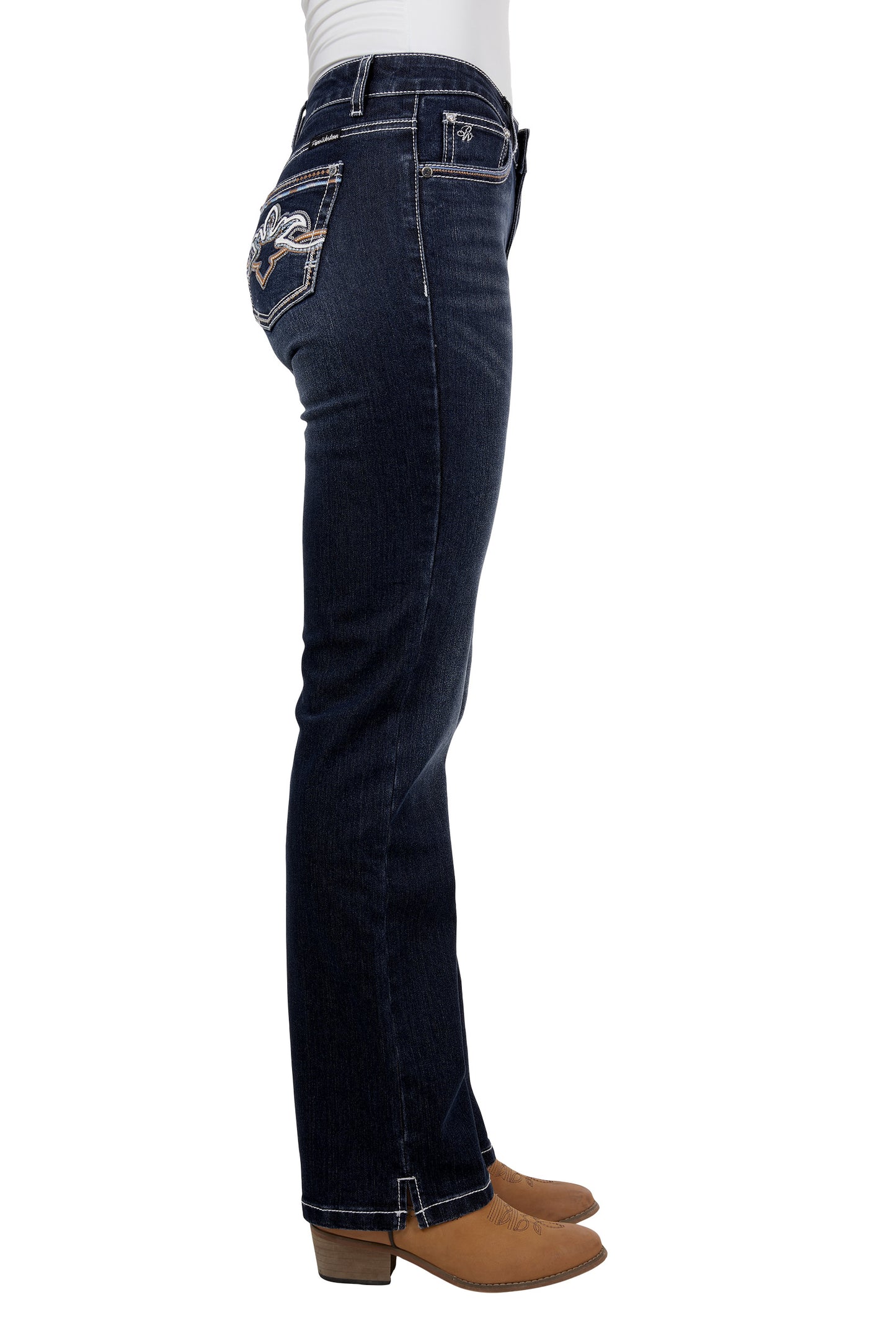 PCP2212850 Pure Western Women's Mia Straight Leg Jean 32 Leg