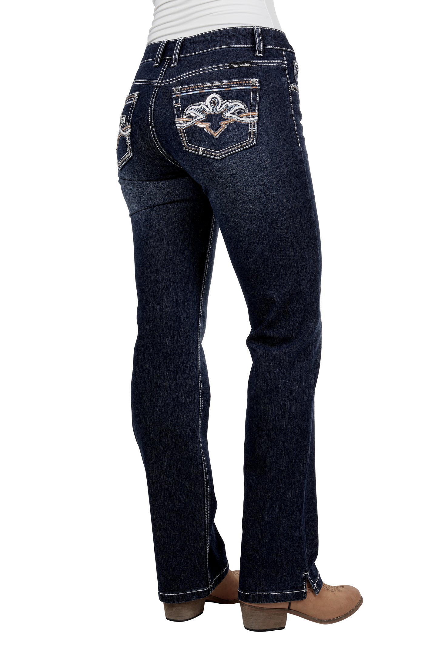 PCP2212850 Pure Western Women's Mia Straight Leg Jean 32 Leg