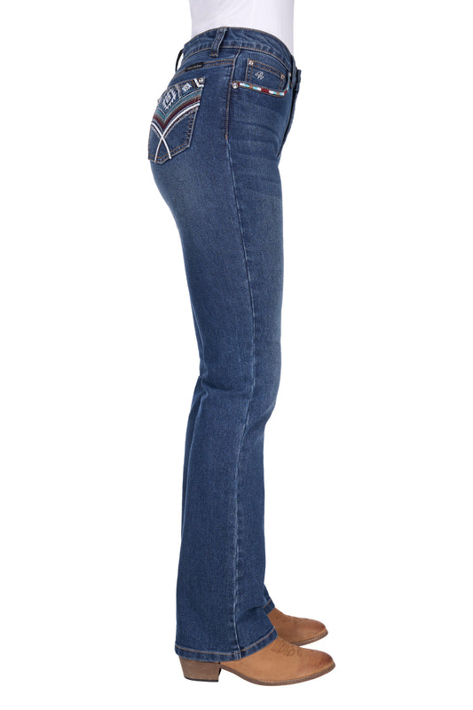 PCP2213233 Pure Western Women's Mary High Rise Jean 32 Leg