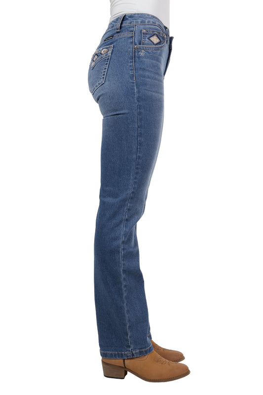 PCP2213848 Pure Western Women's Gia Hi Rise Rise Bootcut Jean 34 Leg